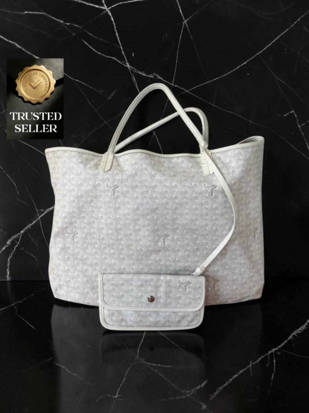 Goyard St. Louis GM Tote Bag – Pristine White – Authentic Luxury